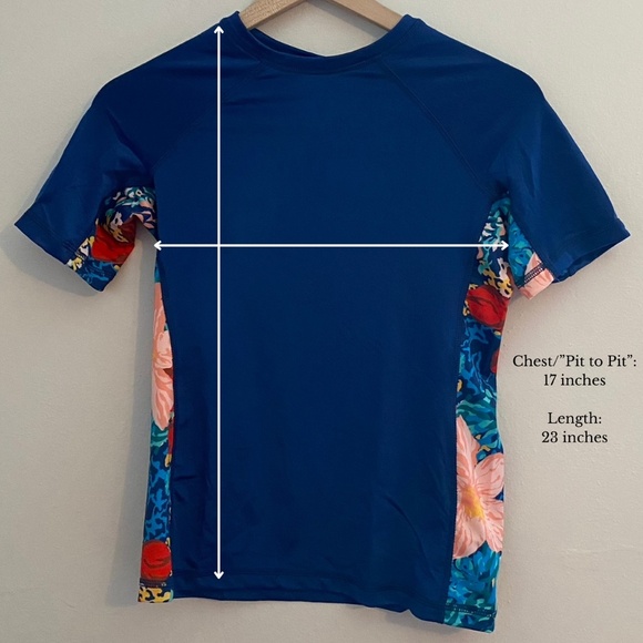 NWT Girl's Kanu Surf Miranda Short Sleeve UV Protective Rashguard Top SMALL - Picture 5 of 5